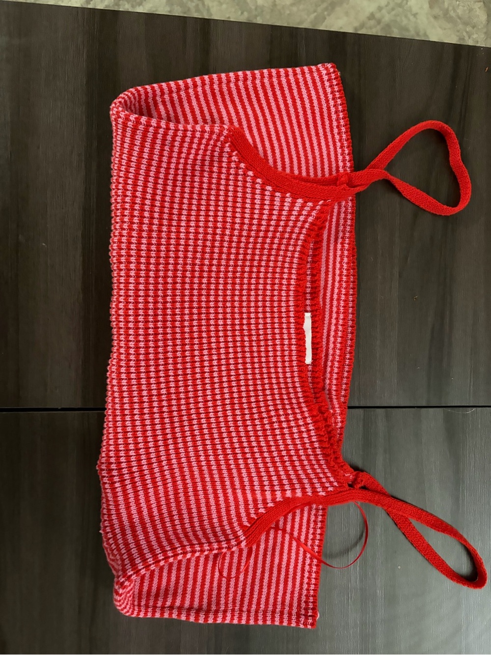 Red Striped Knit Kids Bottoms